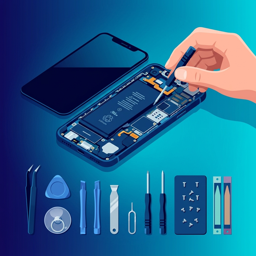 Mobile repair illustration